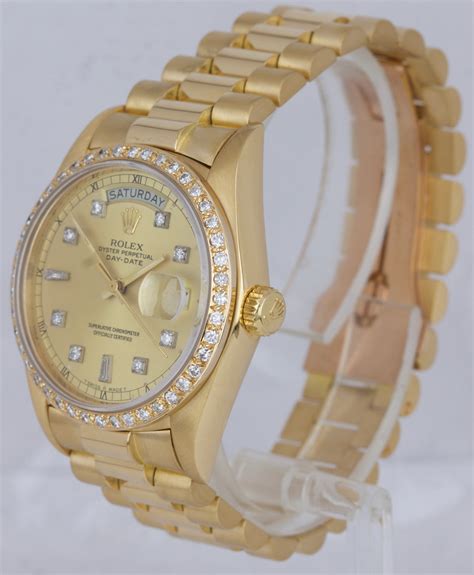 rolex daydate gold 36|diamond rolex 36mm price.